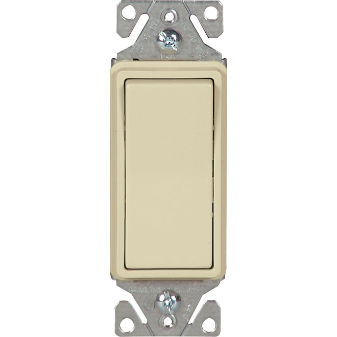 Eaton 15-Amp 3-Way Ivory Rocker Light Switch (1-Pack)-Each