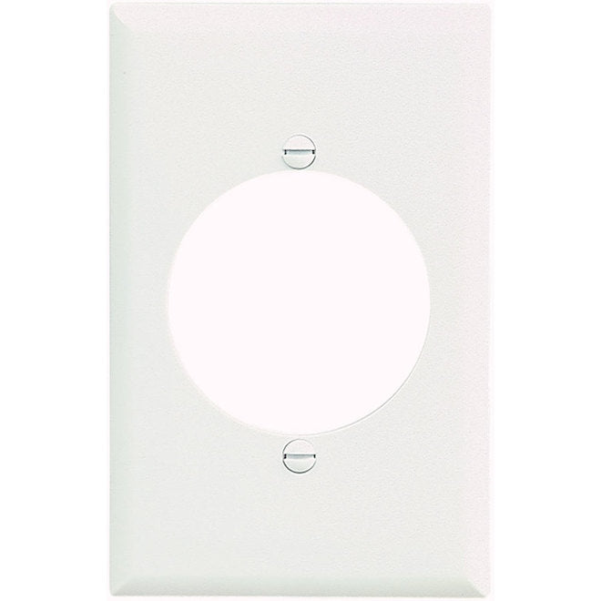 Eaton 1-Gang 1-Pack White Round Midsize Wall Plate-