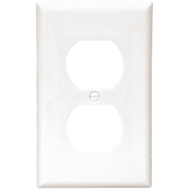 Eaton Duplex Receptacle Wall Plate - White - Plastic - 4 1/2-in H x 2 3/4-in W x 1/4-in D - 10-Pack-