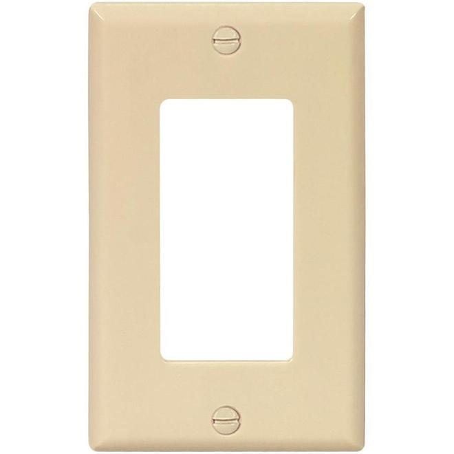 Eaton 1-Gang Single Decorator Wall Plate Ivory-