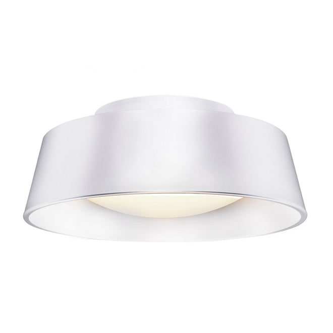 Canarm Adira Flush Mount Ceiling Light - Integrated LED - 22 W - 14-in - Metal/Acrylic - White-