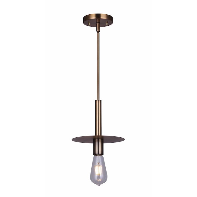 Canarm Viggo Gold Contemporary Disk Shade Pendant Light-