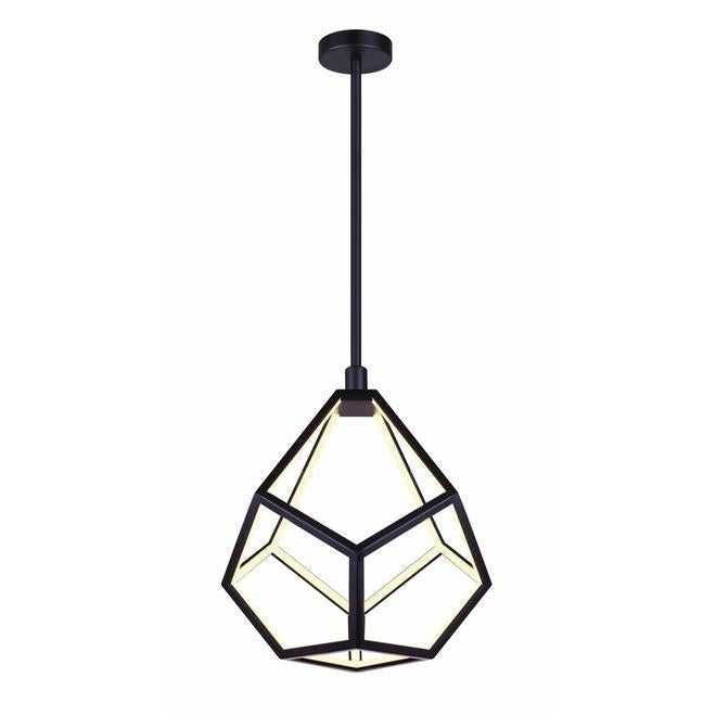 Canarm Viero Black Contemporary Abstract Integrated LED Pendant Light-