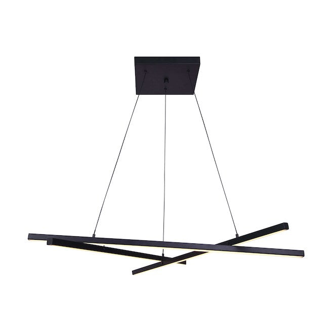 Canarm Keely Matte Black Linear Integrated LED Pendant Light-