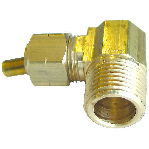 Elbow - Brass - 90° - 1/4" x 1/8" - Tube x MIP - Each