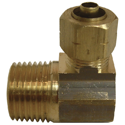 Elbow - Brass - 90° - 3/8" x 1/2" - Tube x MIP - Each