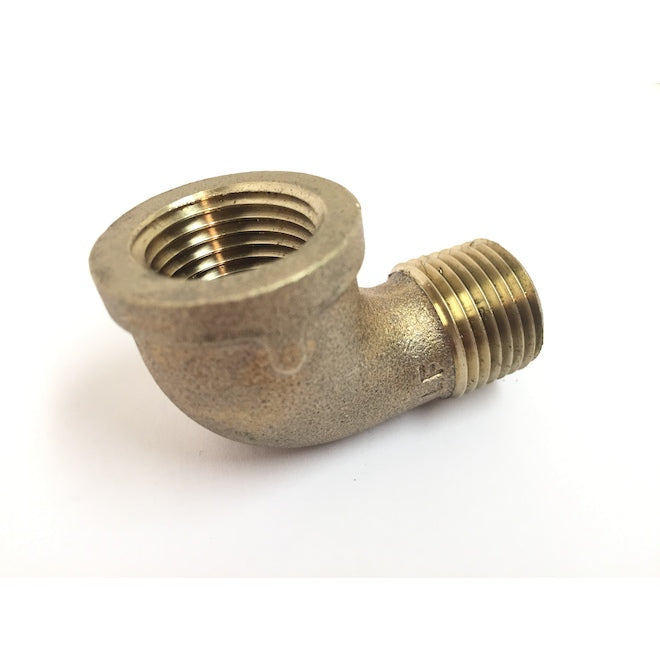 Street Elbow - Red Brass - 90° - 1/2" x 1/2" - MIP x FIP - Each