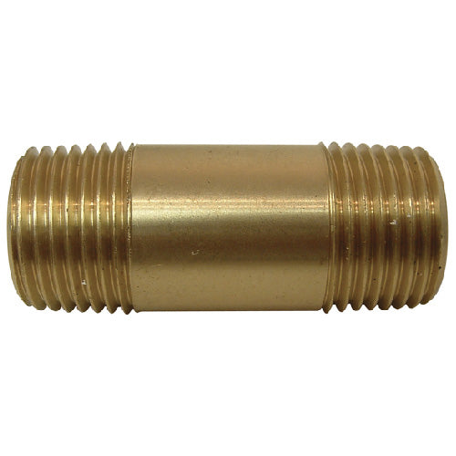 Nipple - Brass - 1/2" x 2" - MIP x MIP - Each