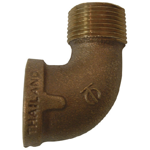 Street Elbow - Red Brass - 90° - 3/4" x 3/4" - MIP x FIP - Each