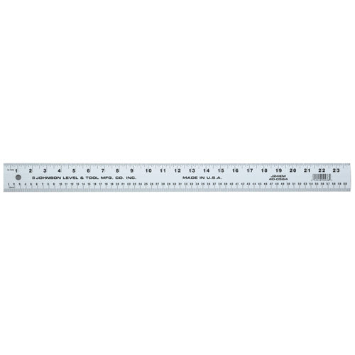 Johnson Straight Edge Ruler - Aluminum - 24-in - Each