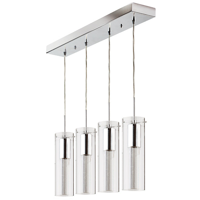 Bubble Flow 4-Light Pendant Light - Chrome-