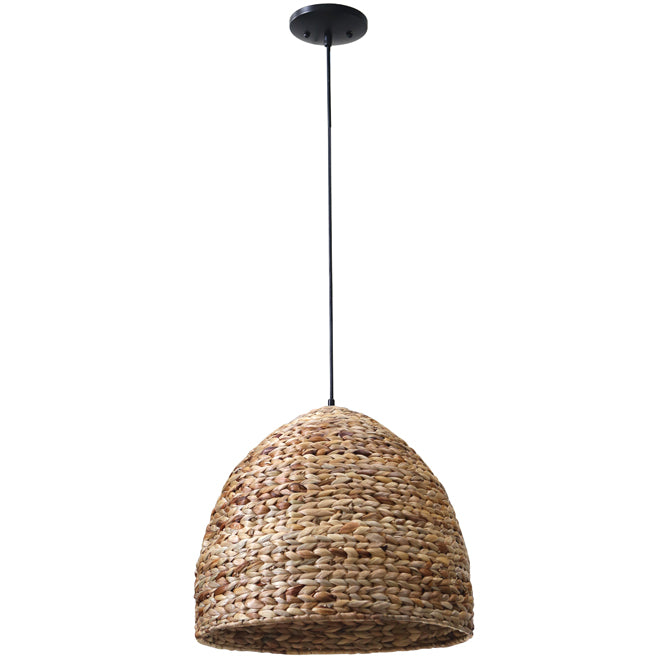 Project Source Brown Bohemian Dome Incandescent Pendant Light 18-in x 16-in-