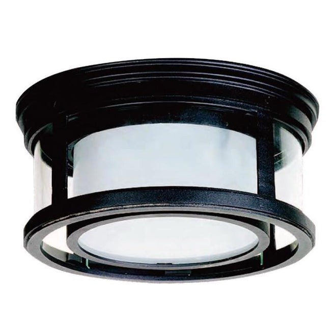 Project Source Black Single Ceiling Light - 12-in x 5.25-in-