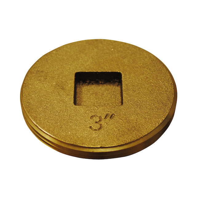 Oatey 3-in diameter Recessed Head Cleanout Plug - Brass - Each
