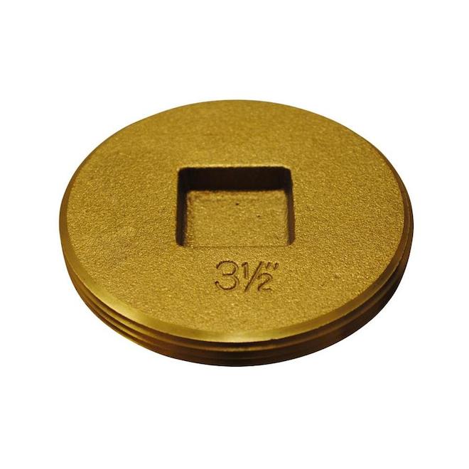 3 1/2-in Dia. Brass Threaded Adapter Cleanout Plug Fitting - Each