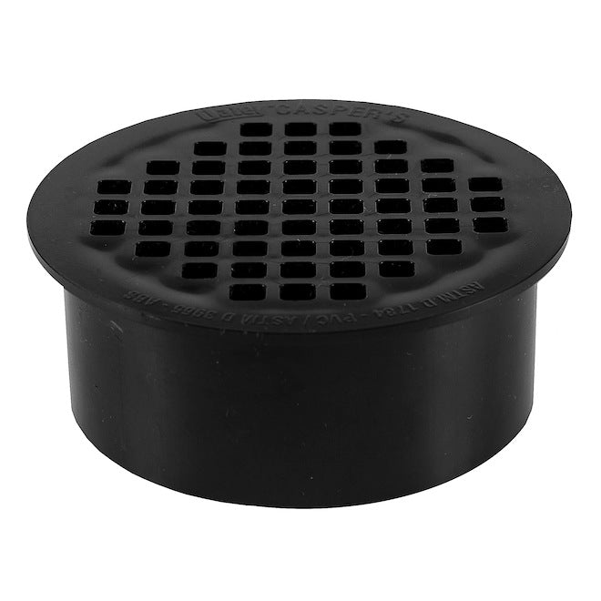 Oatey 4-in diameter Black ABS Plastic Snap-In Drain - Each