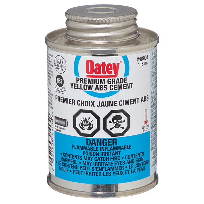 ABS Cement - Medium-Bodied - Yellow - 118 mL - Each