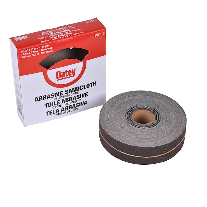 Oatey 3.8-cm x 22.9-m Cotton and Aluminum Abrasive Sandcloth Roll - Each