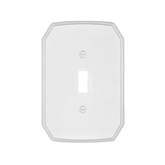 Atron 1-Gang 1-Pack White Toggle Jumbo Wall Plate-