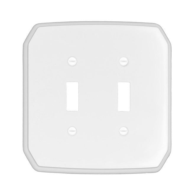 Atron 2-Gang 1-Pack White Toggle Jumbo Wall Plate-