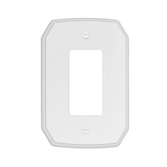 Atron 1-Gang 1-Pack White Decorator Jumbo Wall Plate-