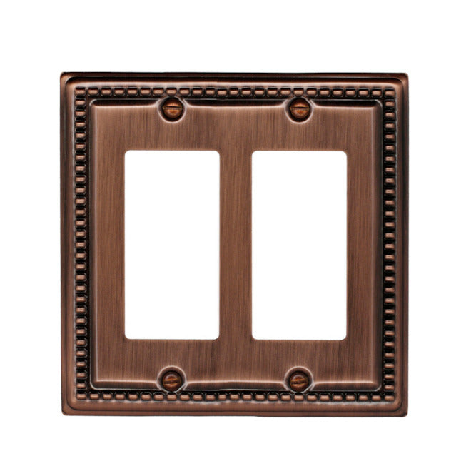 Atron 2-Gang 1-Pack Bronze Decorator Standard Wall Plate-