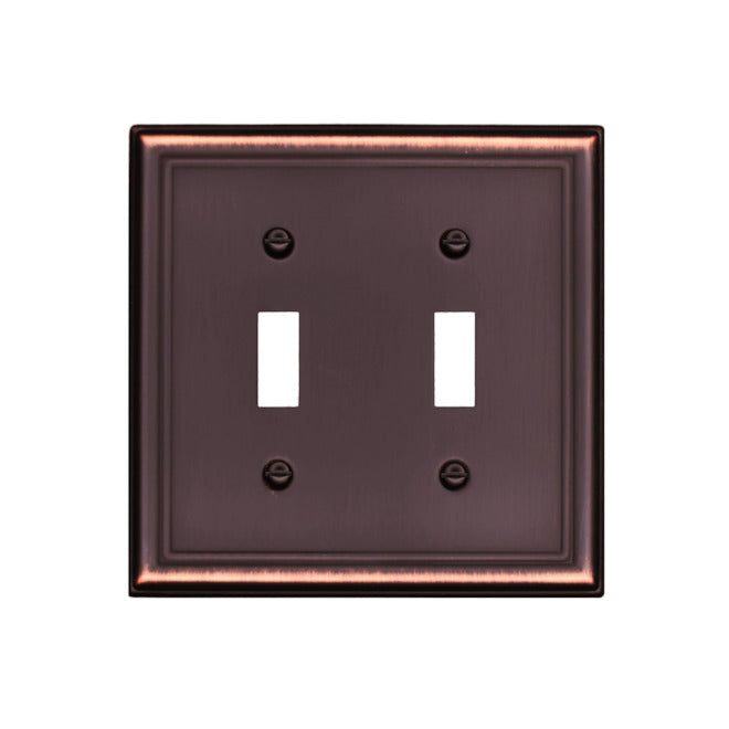 Atron 2-Gang 1-Pack Brass Toggle Standard Wall Plate-