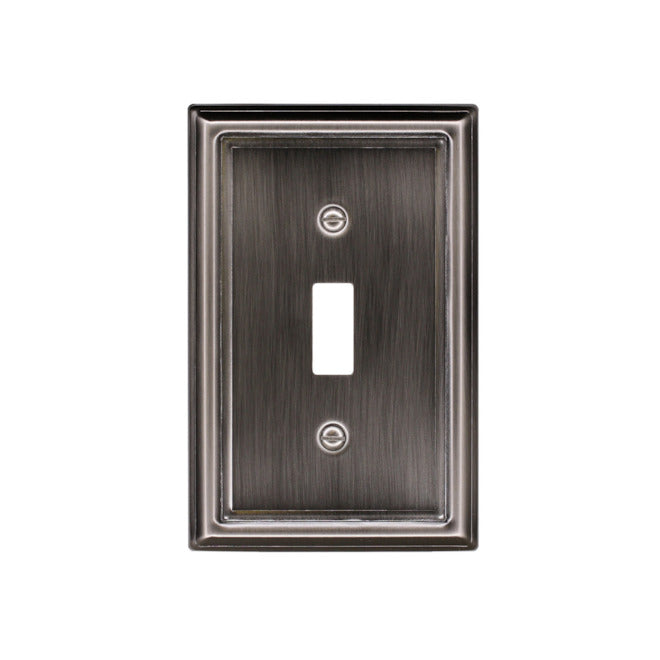 Atron 1-Gang 1-Pack Pewter Toggle Standard Wall Plate-