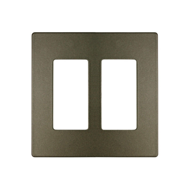 Atron 2-Gang 1-Pack Black Decorator Screwless Standard Wall Plate-