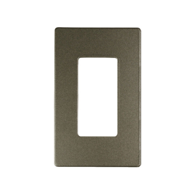 Atron 1-Gang 1-Pack Black Decorator Screwless Standard Wall Plate-