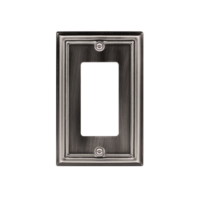 Atron 1-Gang 1-Pack Pewter Decorator Standard Wall Plate-