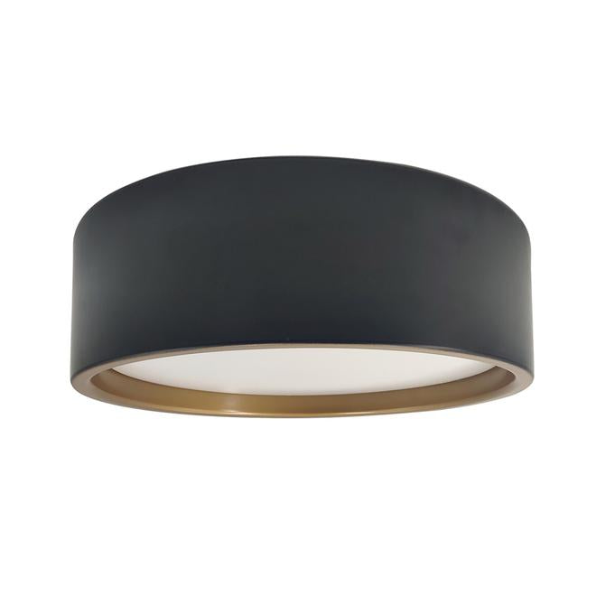 allen + roth Dimmable 22 W 14-in Black Flush Mount Ceiling Light-