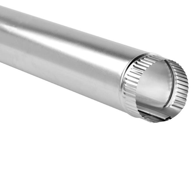 4-in x 24-in Aluminum Round Duct Pipe - Each