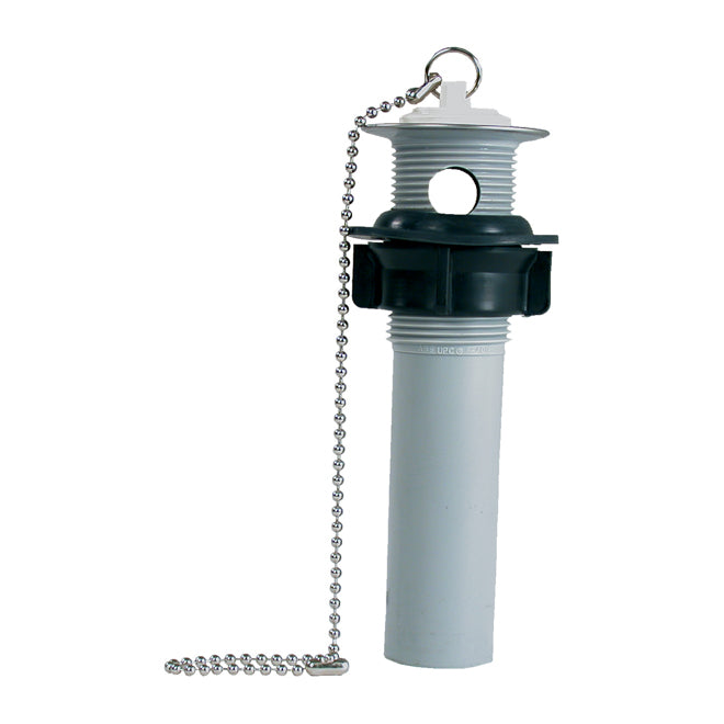 Plumb Pak Grey - Bathroom Round Drain Plug with Vent - 1 1/4-in x 5-in - ABS - Each