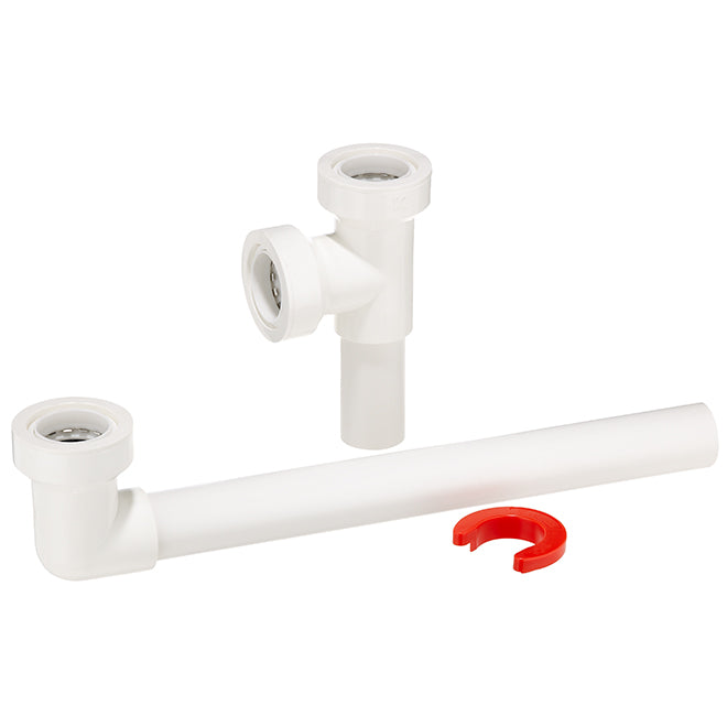 PVC Double Bowl Sink End Outlet - 16" x 1 1/2" - Each
