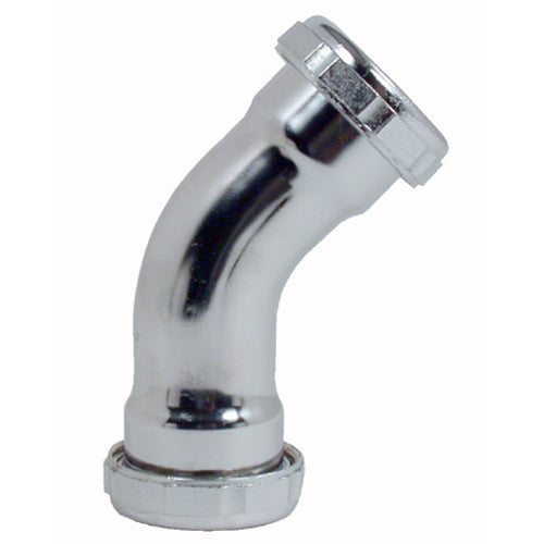 Plumb Pak 45° Elbow Coupling - Brass - Chrome - 22-Gauge - 1 1/4-in dia - Each