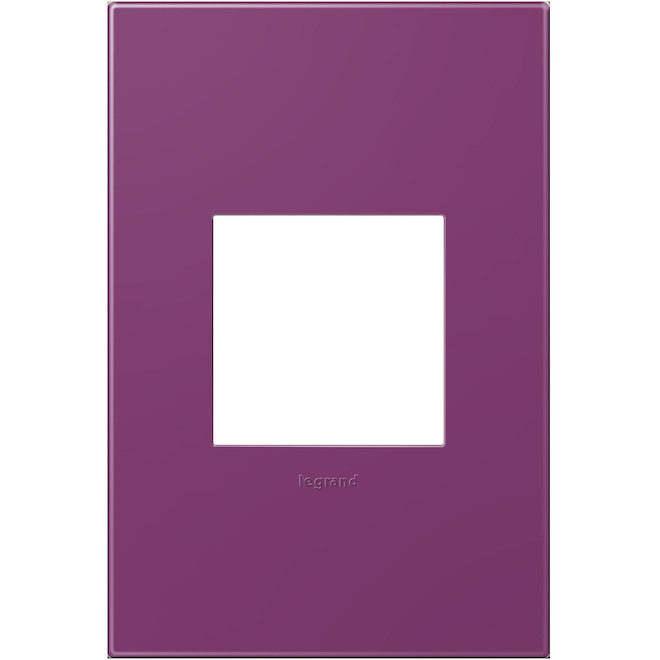 Legrand adorne 1-Gang Square Wall Plate (Plum)-