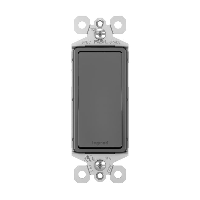 Legrand 15-Amp Black Decorator Light Switch-Each