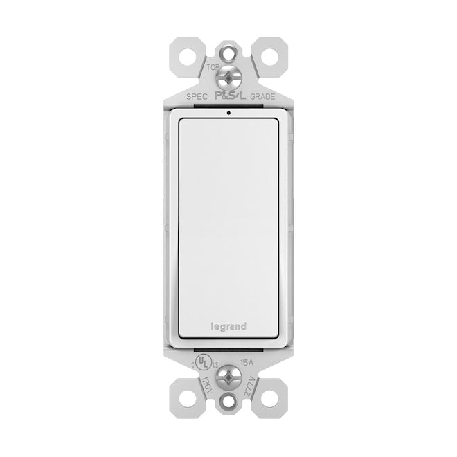 Legrand 15-Amp White Decorator Light Switch-Each