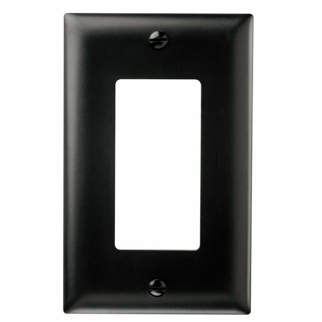 Legrand Trademaster 1-Gang Decorator Rocker Wall Plate (Black)-