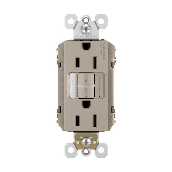 Legrand Radiant 15-Amp 125-Volt NickelCombination GFCI Electrical Outlet-