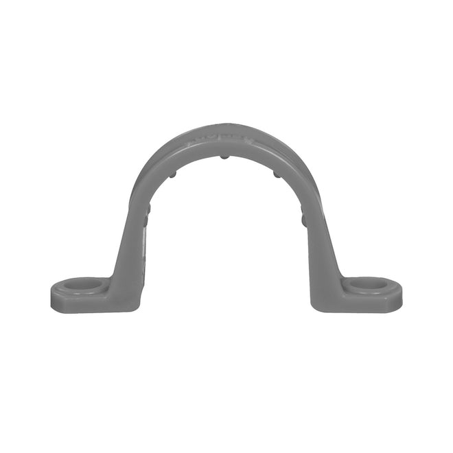 CARLON Cable Clamp - PVC - 1-in - Two-Hole - Grey - Pack of 5-Pack