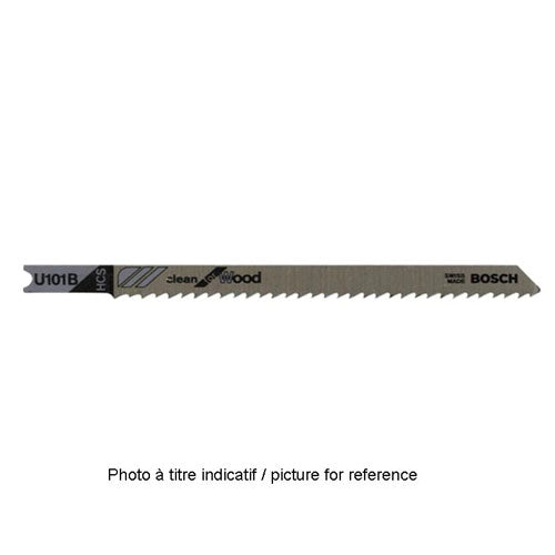 Bosch U-Shank Wood Cutting Jigsaw Blades - 3 5/8-in L x 1/32-in T - 8-TPI - High-Carbon Steel - 5 Per Pack - Pack