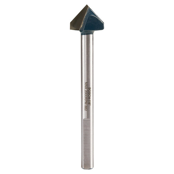 Bosch Glass and Tile Drill Bit - 7/8-in dia x 4-in L - 3-Flat Shank - Carbide Tip - Each