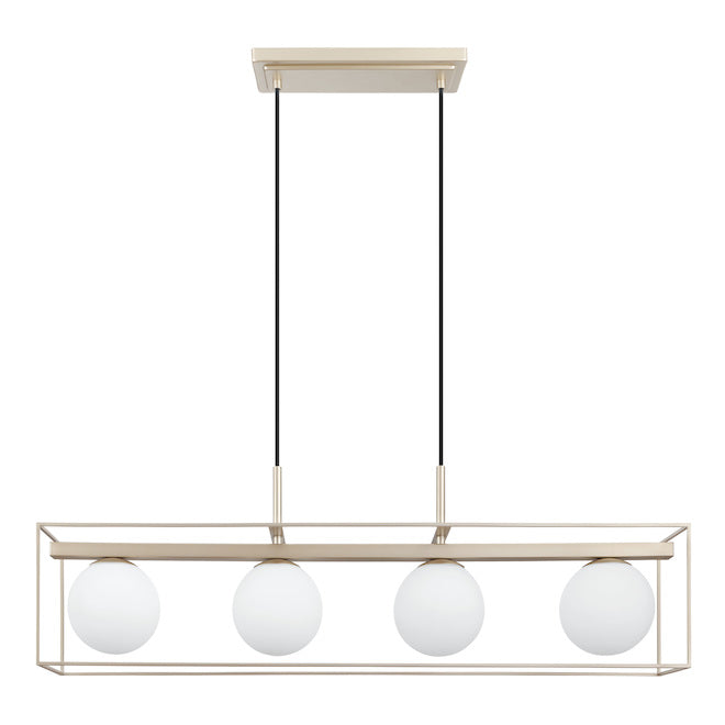 Suspension Vallaspra - 4-Light - Champagne Frame - LED-