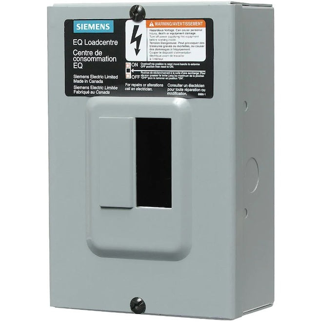 Siemens 2/4 Circuit 60 A 120/240 V EQL Type Aluminum Surface Mounted Loadcentre Single Phase and 3 Wires-Each