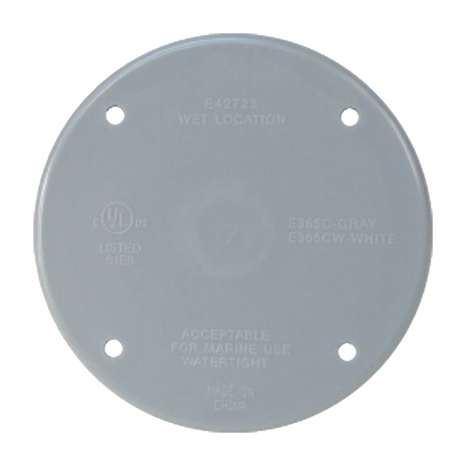 Round Plastic Weatherproof Electrical Box Cover-Each