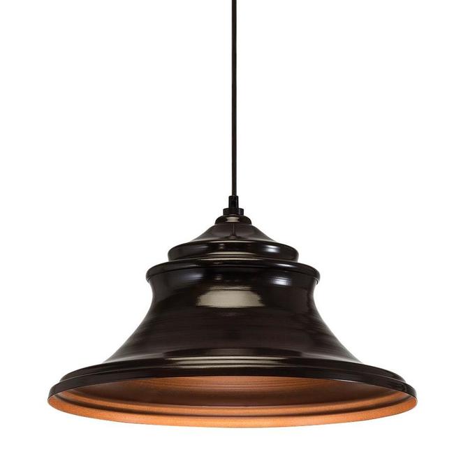 Westwood Collection 16.7-in Olde Bronze Standard Mini Pendant Light with Metal Shade-