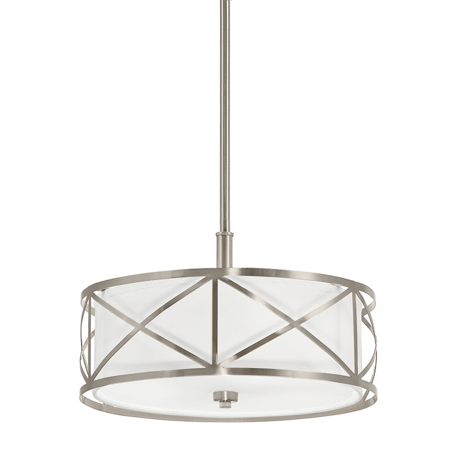 Edenbrook 3-Bulb Pendant Light by Kichler - Brushed Nickel-