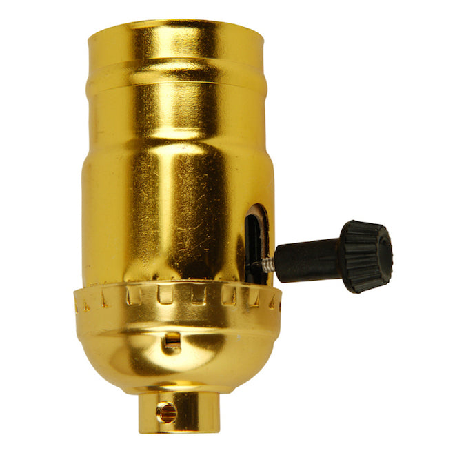 Portfolio 3-Way Compatible 60-watt Gold Lamp Socket-